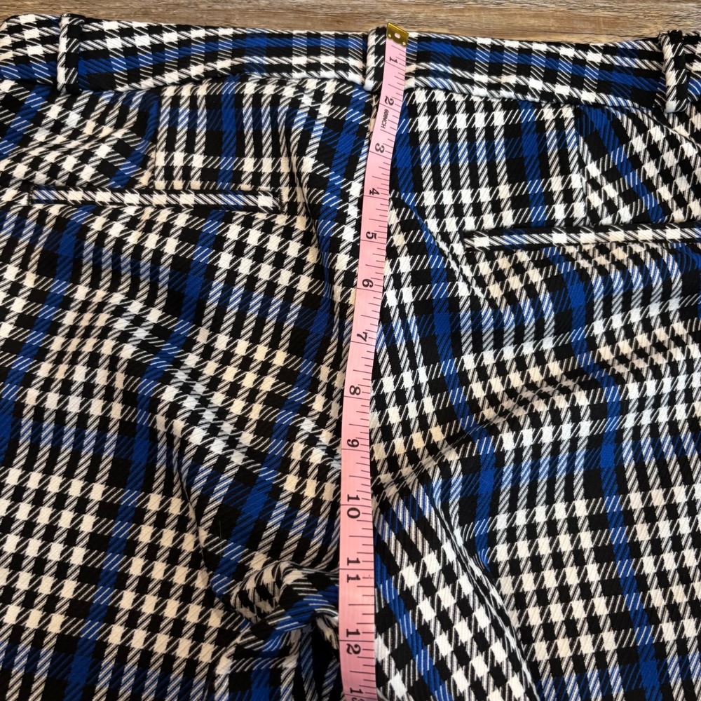 Banana Republic Sloan Skinny Fit Women's Ankle Office Pants Blue Plaid Size 10 - Picture 5 of 9